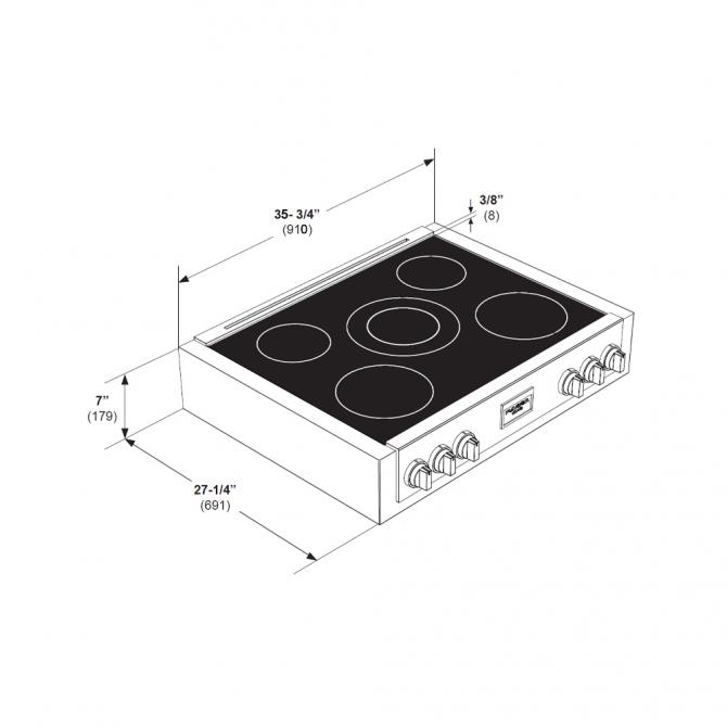 36" INDUCTION RANGE TOP Fulgor